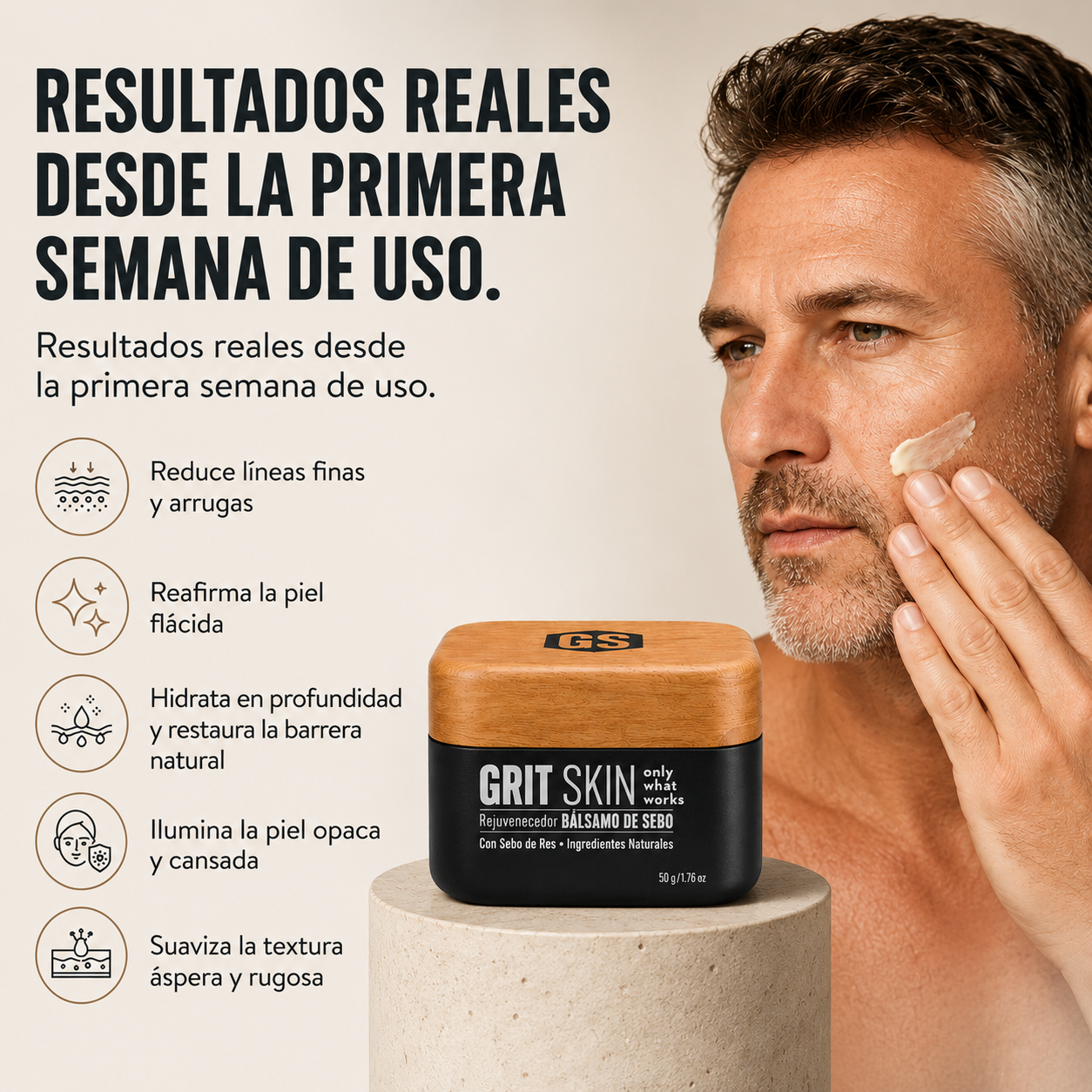GRIT Skin™ - Balm Anti-Arrugas Para Hombres